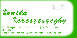 monika keresztszeghy business card